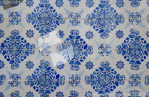 Image of Blue pattern detail