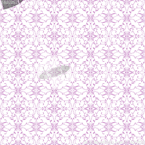 Image of Seamless Dots and Floral Pattern