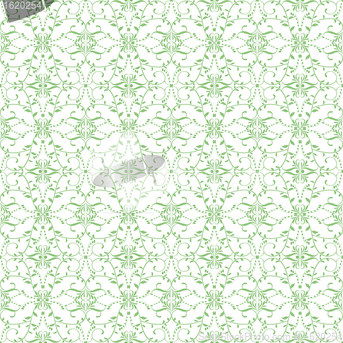 Image of Seamless Dots and Floral Pattern