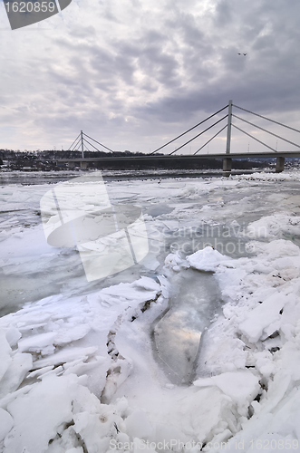 Image of Ice on river