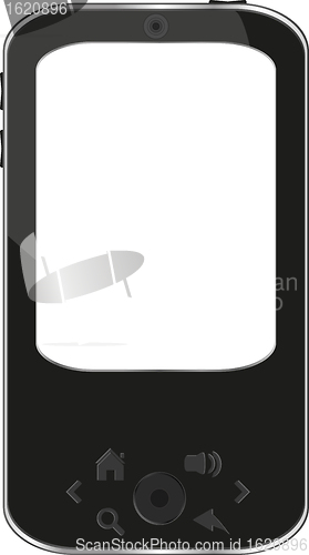 Image of vector smart phone isolated on white