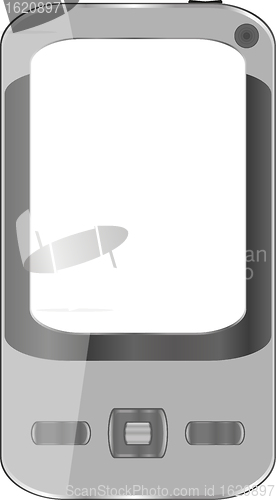 Image of Grey smartphone isolated on white background - Iphon