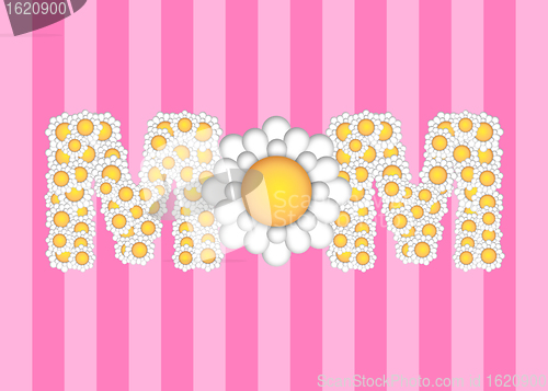 Image of Happy Mothers Day with Daisy Flowers Pattern