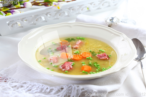 Image of Vegetable soup with meat and bulgur