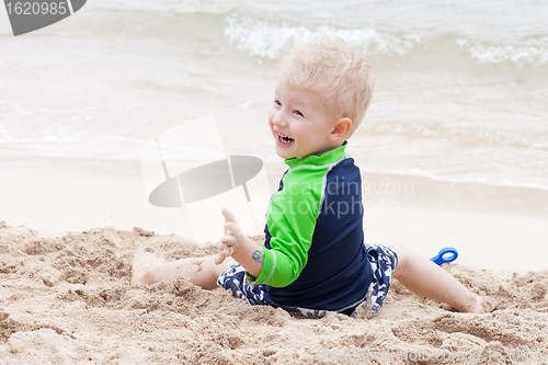 Image of toddler at the beach