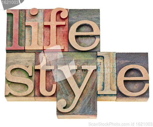 Image of lifestyle in letterpress type