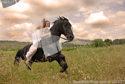 Image of riding wedding woman