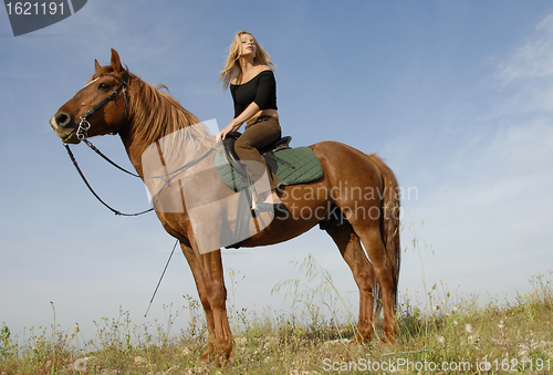 Image of pretty teen and stallion