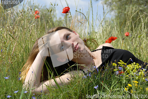 Image of young girl in a field