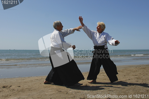 Image of aikido sur la plage