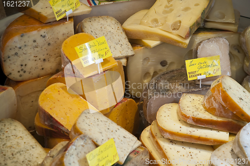Image of Cheese in counter in store