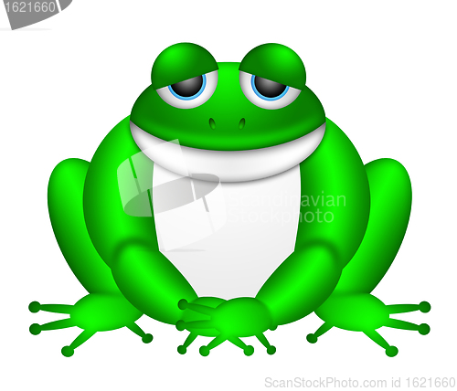 Image of Cute Green Frog Illustration