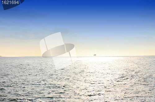 Image of sunset on the beach at Boulogne sur mer in France