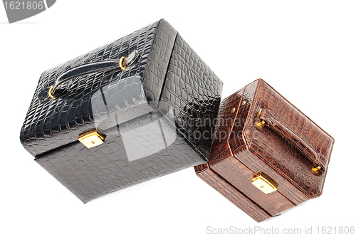 Image of Leather box for cosmetic or jewelry