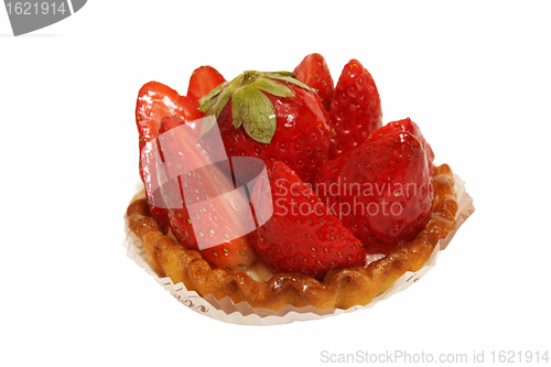 Image of a tart strawberry on a white background