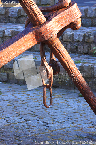 Image of great and ancient marine anchor to anchor boats