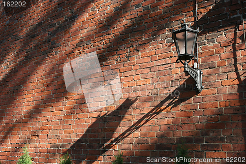 Image of Lamp on the brick wall