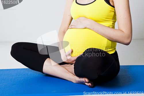 Image of Pregnant woman relaxing