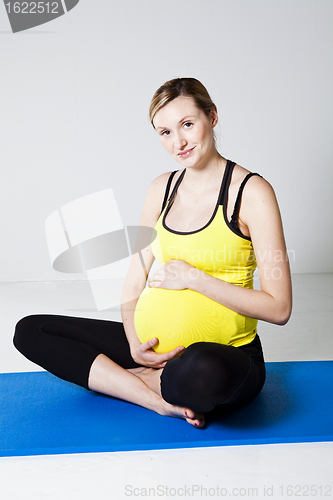Image of Pregnant woman relaxing