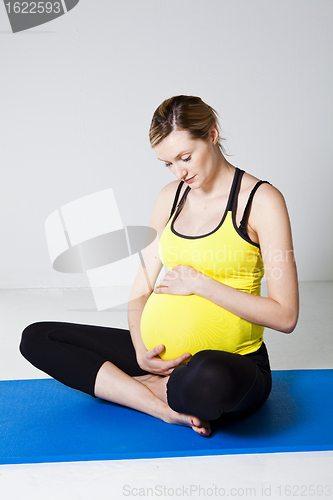Image of Pregnant woman relaxing