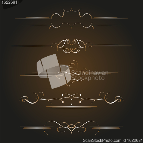Image of Calligraphic old elements vintage decor