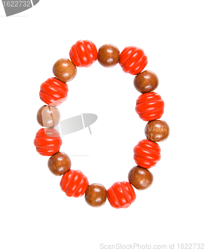 Image of Necklace made of wood red and brown