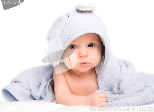 Image of Baby in bath towel