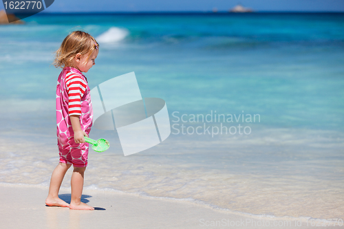 Image of Little girl at beach