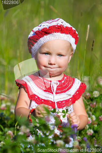 Image of Adorable toddler girl portrait