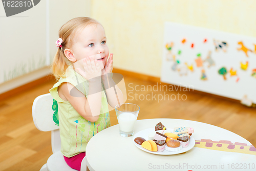 Image of Little girl at home