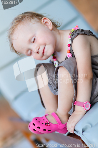 Image of Cheerful toddler girl portrait