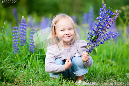 Image of Little girl in meadow