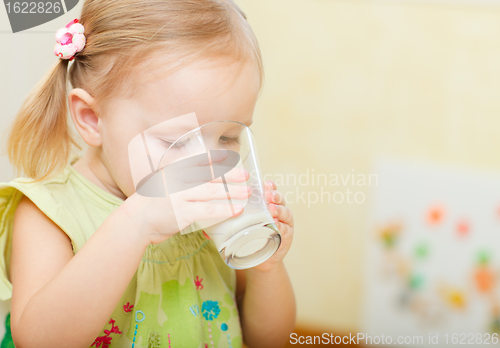 Image of Girl drinking milk