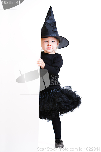 Image of Little witch with banner