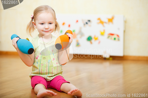 Image of Toddler girl playing