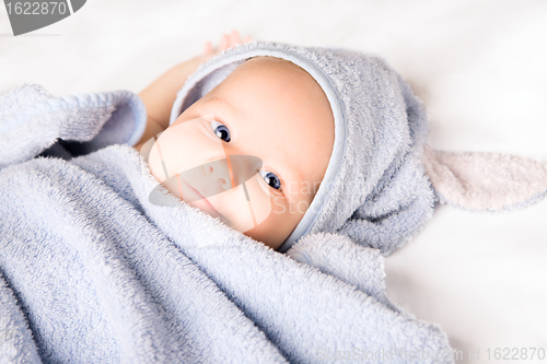 Image of Baby in bath towel