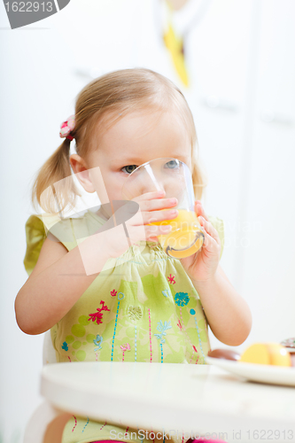 Image of Girl drinking juice