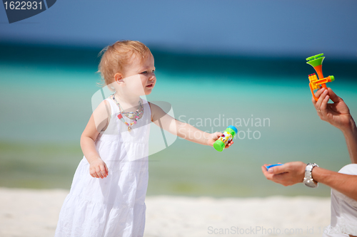 Image of Toddler girl on vacation