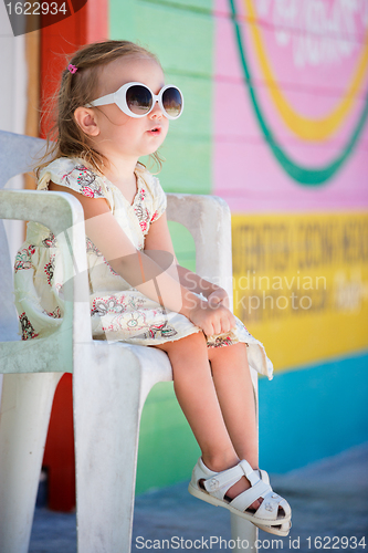 Image of Little girl in Caribbean town