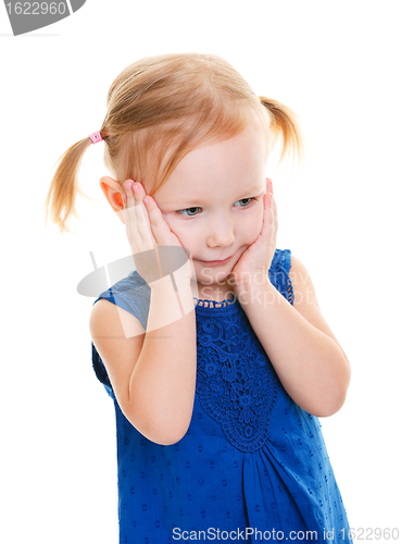 Image of Studio photo of adorable toddler girl