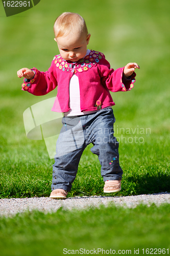 Image of Baby girl walking