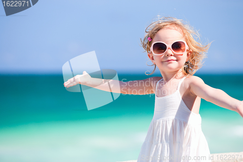 Image of Adorable girl on vacation