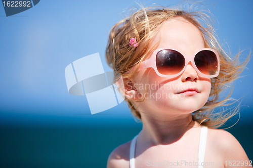 Image of Adorable girl on vacation