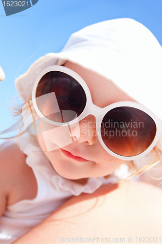 Image of Adorable girl summer funny portrait