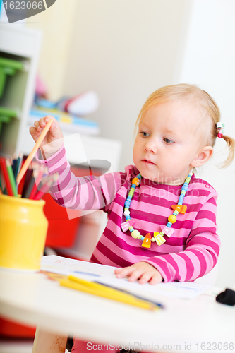 Image of Little girl drawing