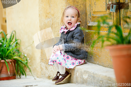 Image of Little girl portrait outdoors