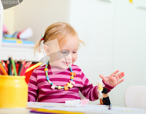 Image of Toddler Girl Drawing