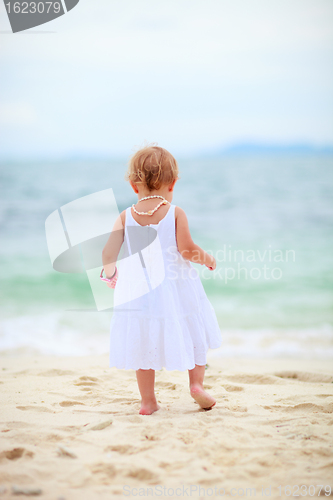 Image of Little girl at beach
