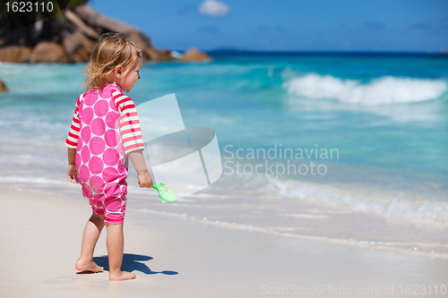 Image of Little girl at beach