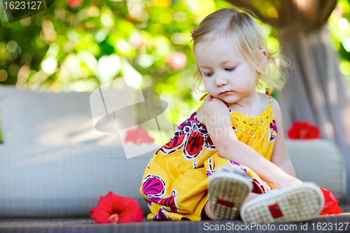 Image of Little girl outdoors